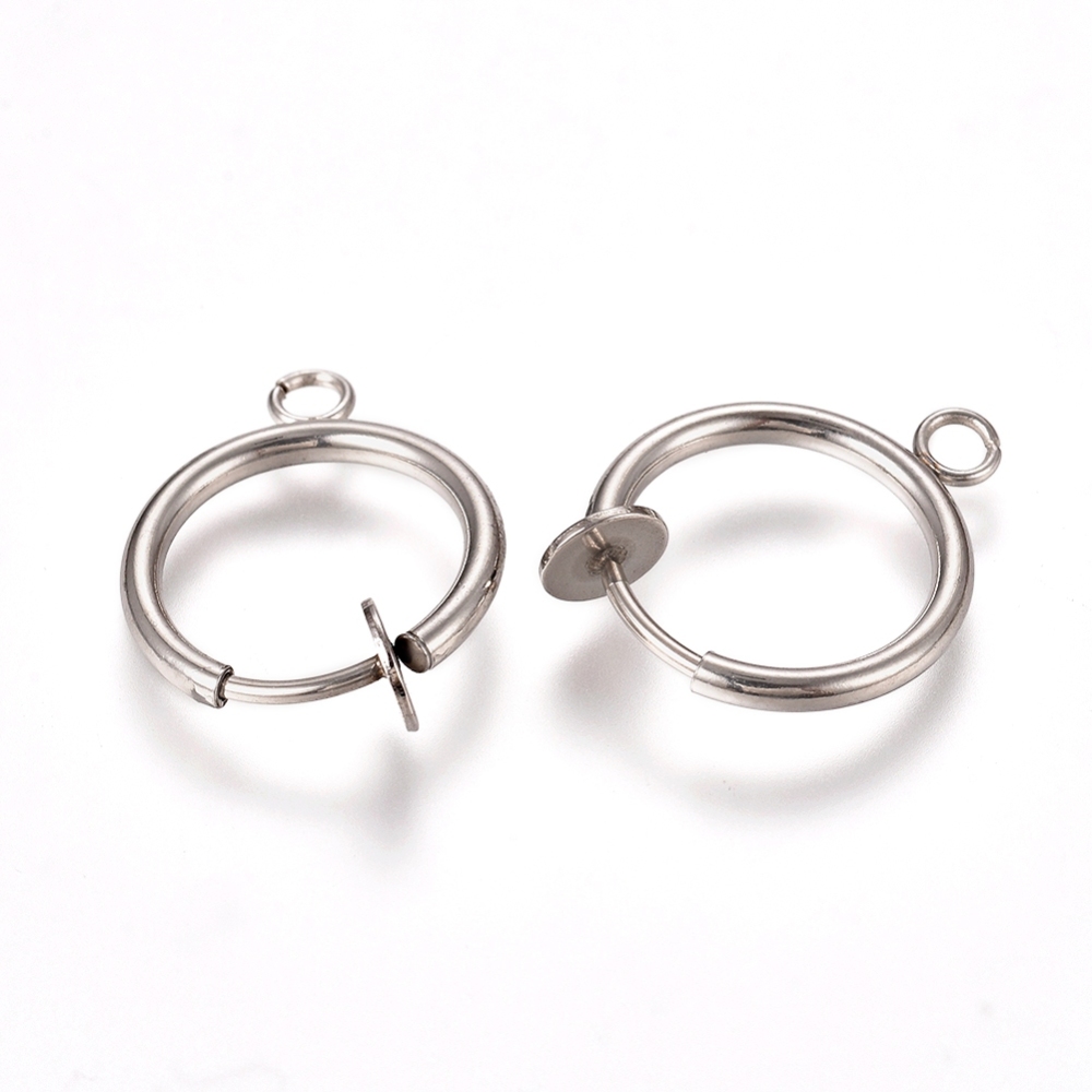 304 Stainless Steel Earring Hoops for Non-Pierced Ears/Clip On | The ...