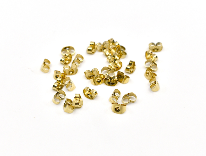 316 Surgical Stainless Steel Earring Backs/Nuts (Gold Plated) | The ...