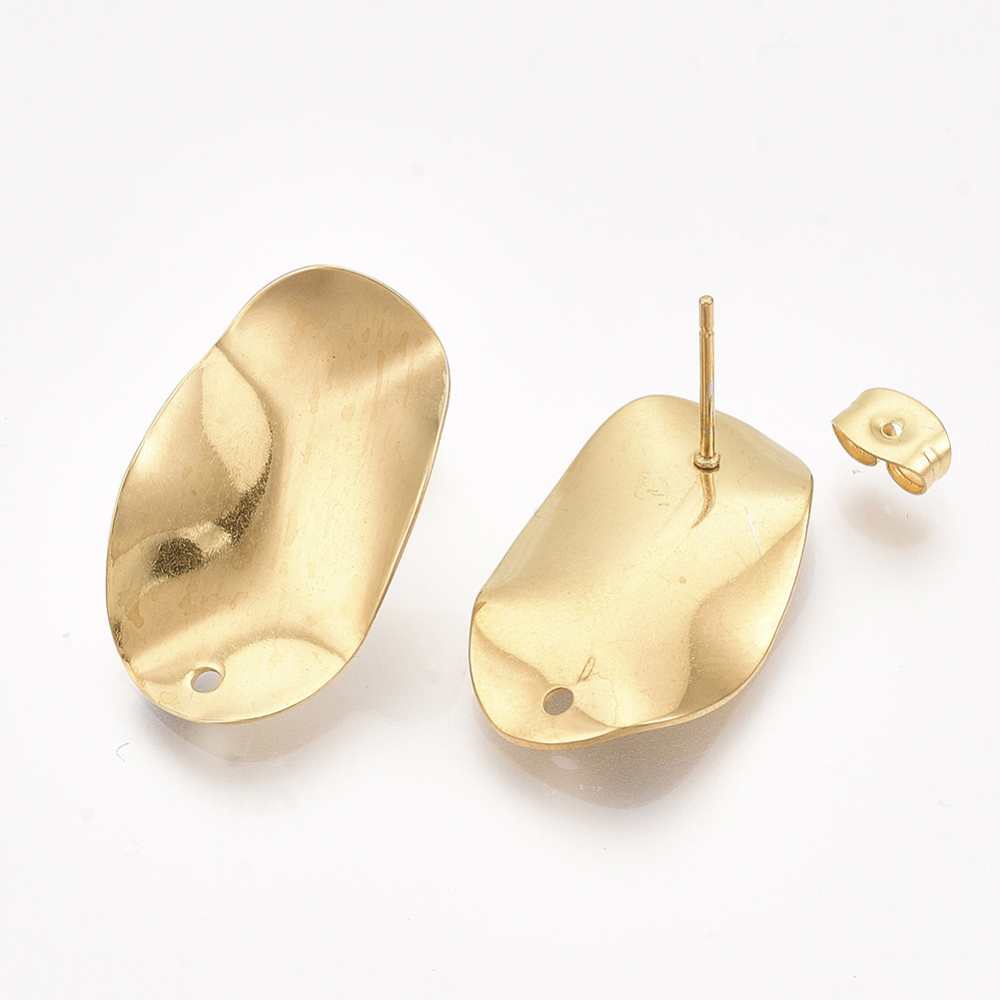 Pearl Gold Studs-24k Solid Gold Earrings-post Earrings-stone - Etsy