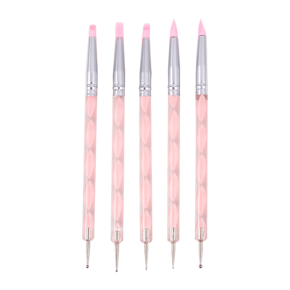 Double Ended Ball Stylus & Silicone Tipped Tools (Set of 5) (Pink ...